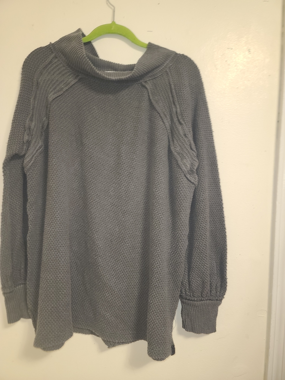 We The Free Gray Cowl Neck Knit Pullover